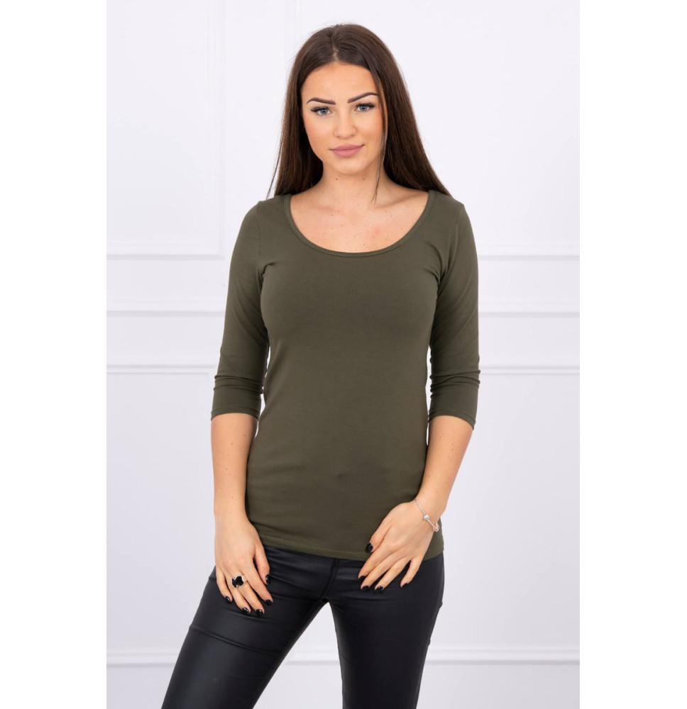 Póló kerek nyakkivágással, MI8832 khaki