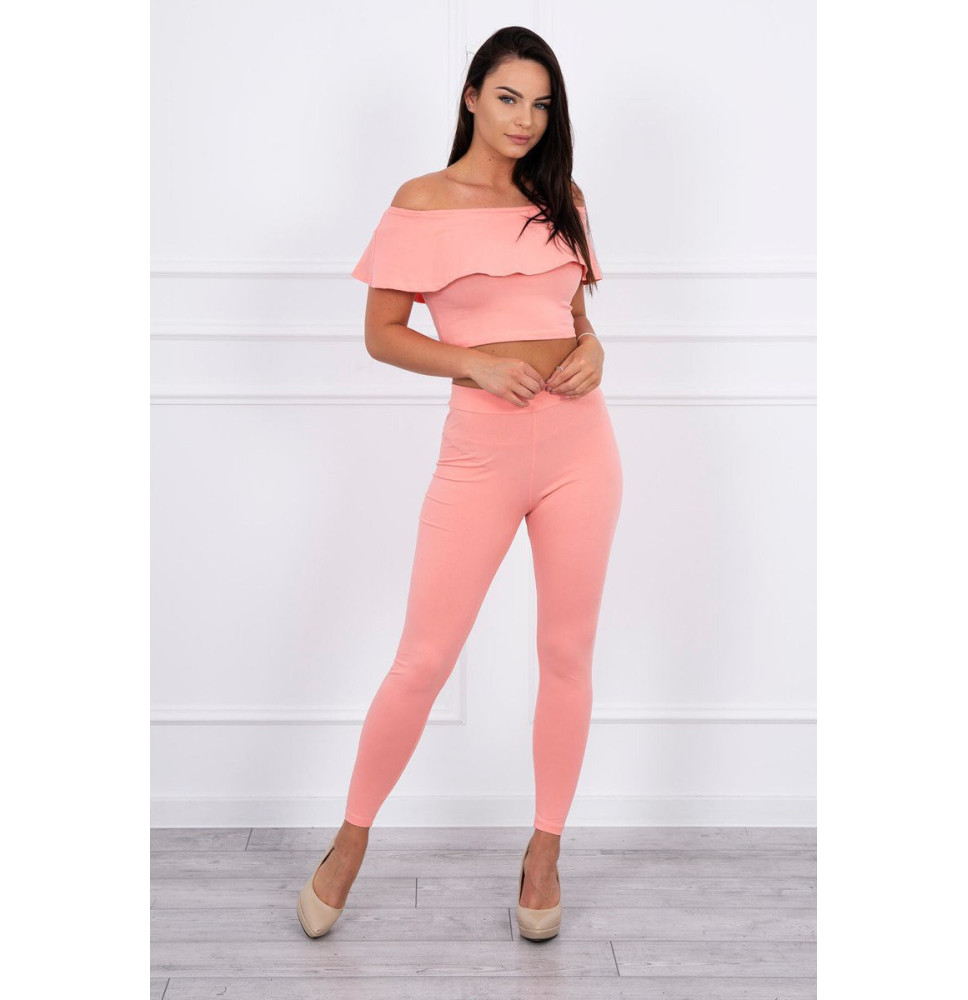 Női szett MI8885 egy fodorral sárgabarack