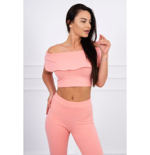 Női szett MI8885 egy fodorral sárgabarack