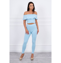 Női szett MI8885 egy fodorral kék