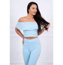 Női szett MI8885 egy fodorral kék