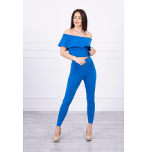 Női szett MI8885 egy fodorral ciánkék