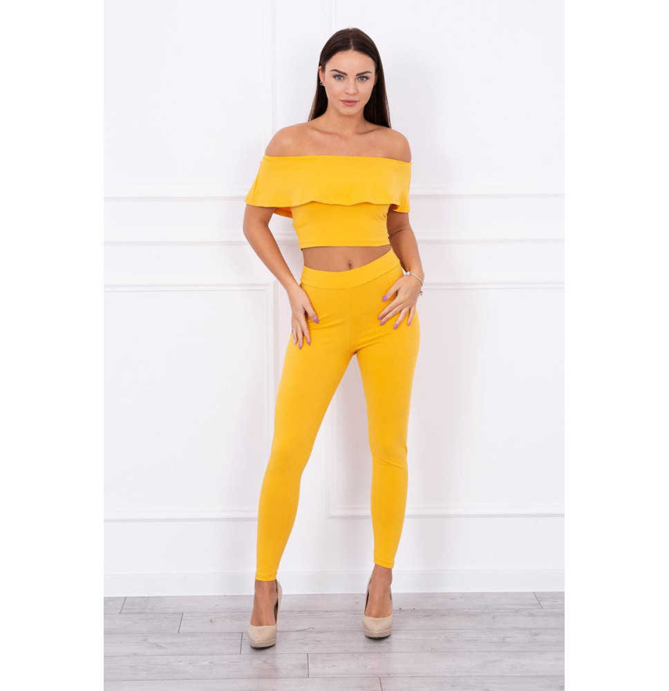 Női szett MI8885 egy fodorral okker