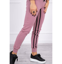 Női szett MI8958 dupla csíkkal rózsaszín