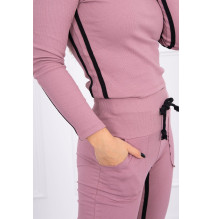 Női szett MI8958 dupla csíkkal rózsaszín