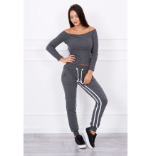 Női szett MI8958 dupla csíkkal grafit