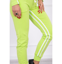 Női szett MI8958 dupla csíkkal zöld