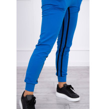 Női szett MI8958 dupla csíkkal kék