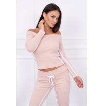 Női szett MI8958 dupla csíkkal pór rózsaszín