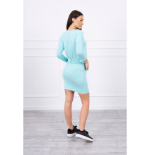 Női ruha MI9013 derékhoz kötve menta