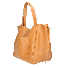 Bőr vásárló kézitáska 59 piros Made in Italy