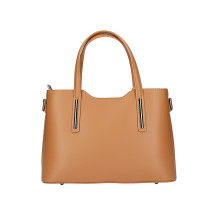 Bézs bőr kézitáska 1364 piros+fekete Made In Italy