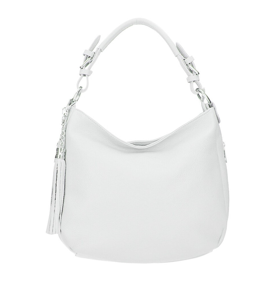 Bőr válltáska 210 fehér Made in Italy