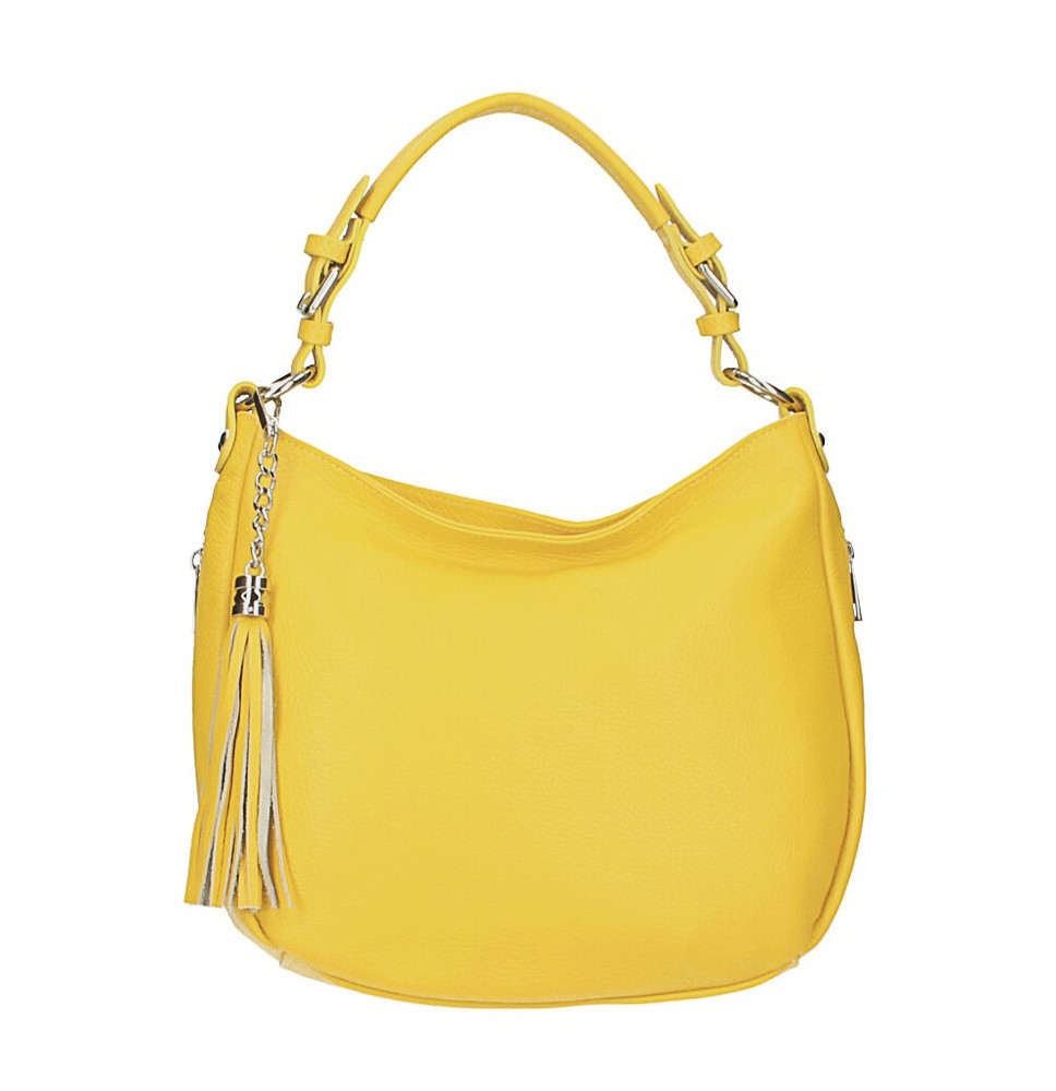 Bőr válltáska 210 sárga Made in Italy