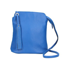 Bőr válltáska 5320 azúrkék
