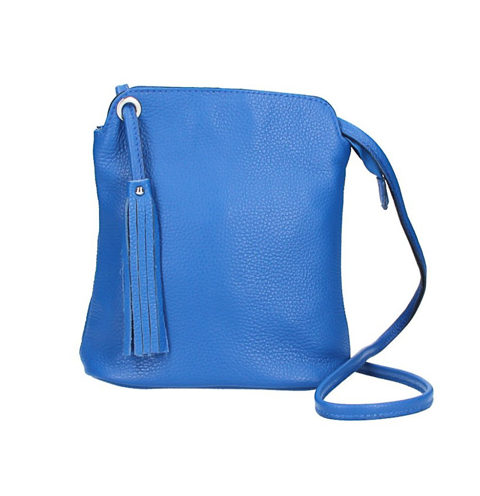 Bőr válltáska 5320 azúrkék