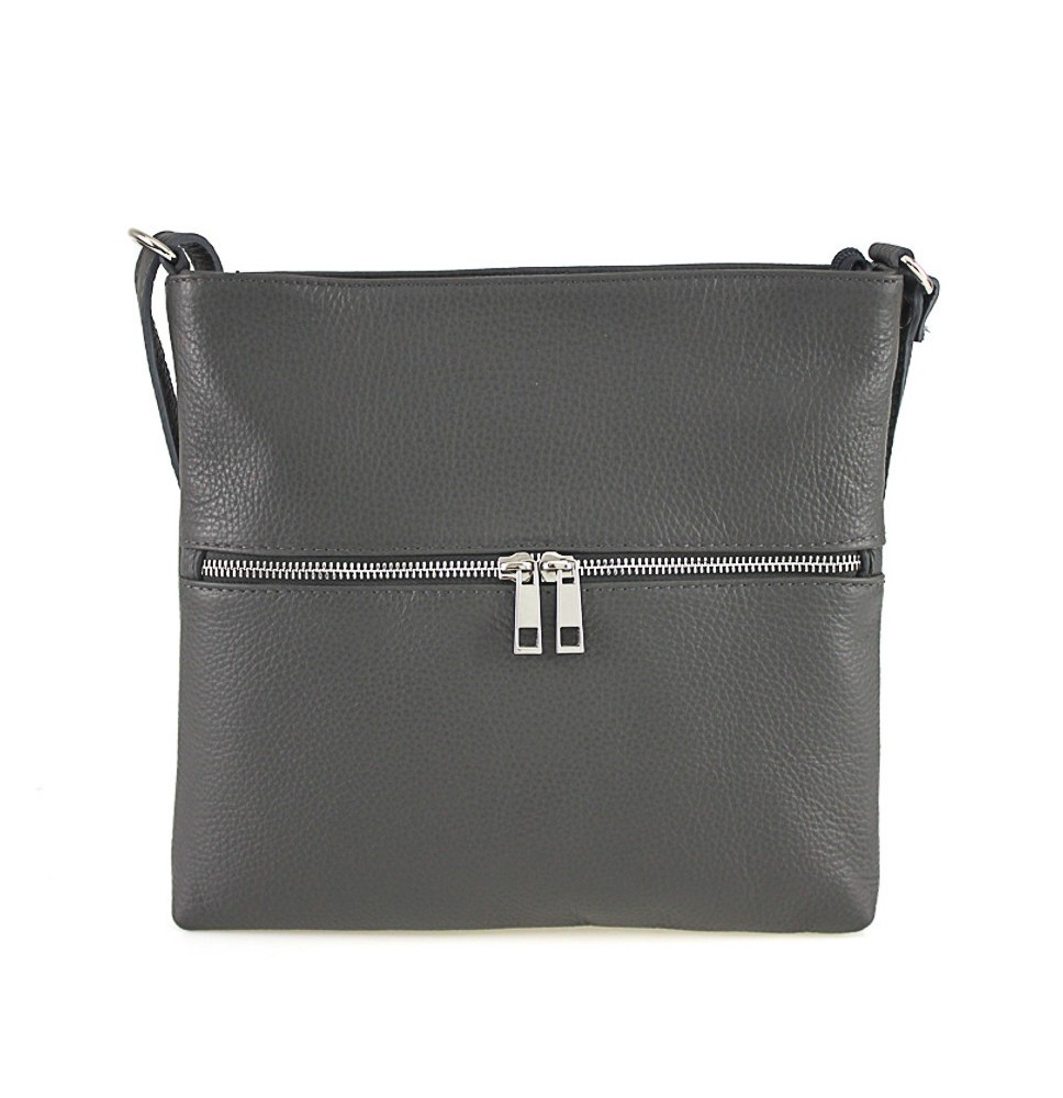Bőr válltáska 147 sötét szürke Made in Italy