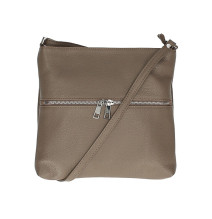 Bőr válltáska 147 sötét szürke-barna Made in Italy