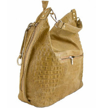 Bőr krokodil kézitáska 1311 sötét szürke