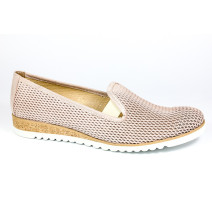 Bőr mokaszinok 99 porított gyöngy LORETTA VITALE