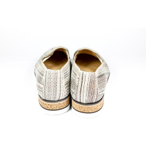 Talianske kožené slip-on mokasíny 99 béžové LORETTA VITALE