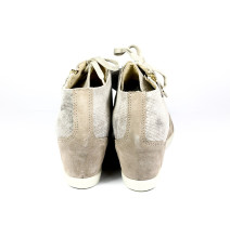 Dámske kožené tenisky na klíne 101 béžové IMAC