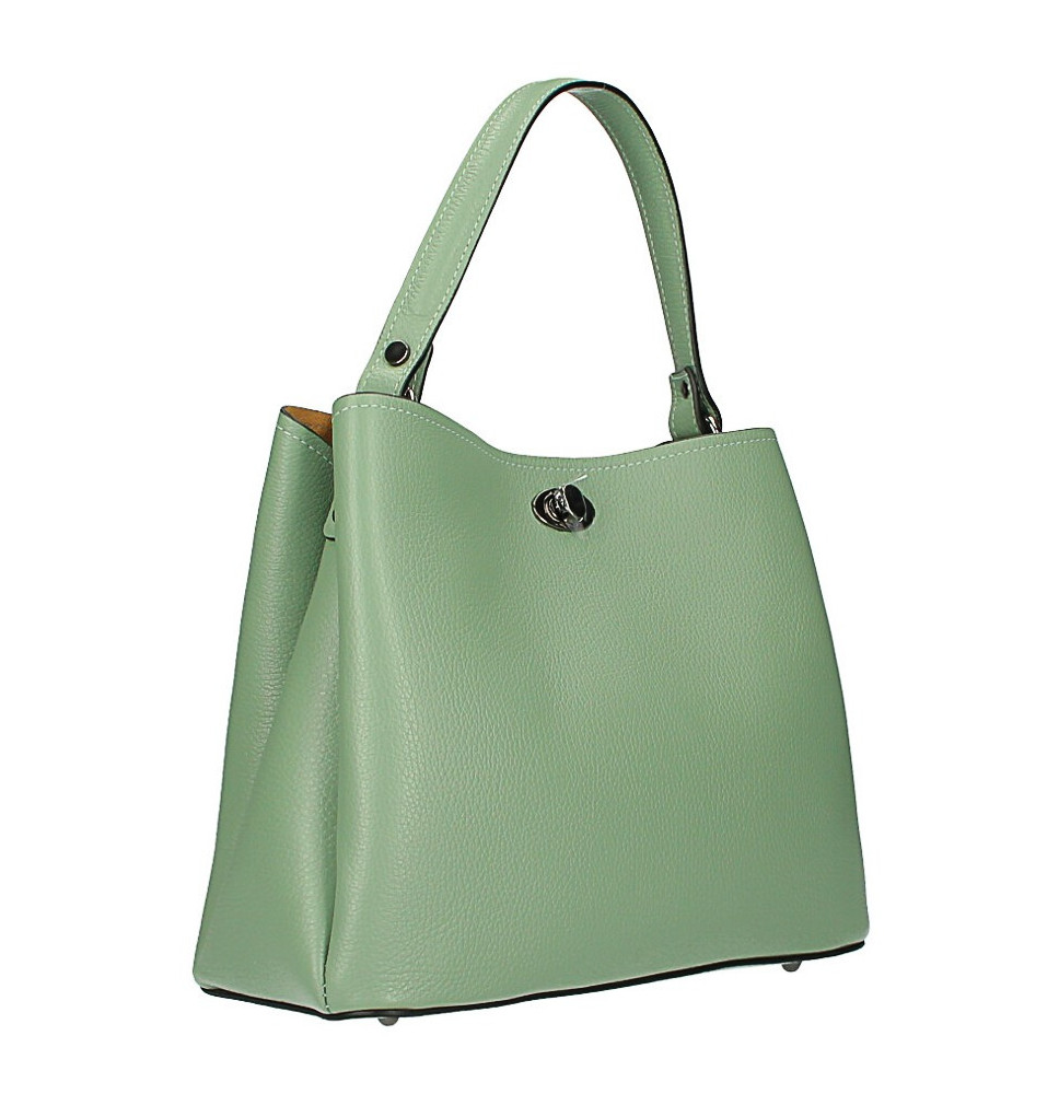 Bőr kézitáska 232 menta, MADE IN ITALY