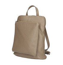 Bőr hátizsák MI899 sötét szürke-barna Made In Italy