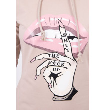 Ruha meghosszabbított hátsó és színes nyomtatott elülső MI64632 bézs