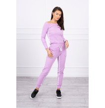 Női szett MI8958 dupla csíkkal lila