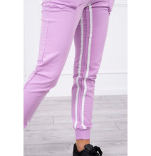 Női szett MI8958 dupla csíkkal lila