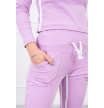 Női szett MI8958 dupla csíkkal lila