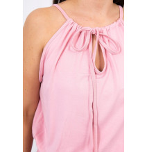 Hosszú ruha réses MI8893 por rózsaszín