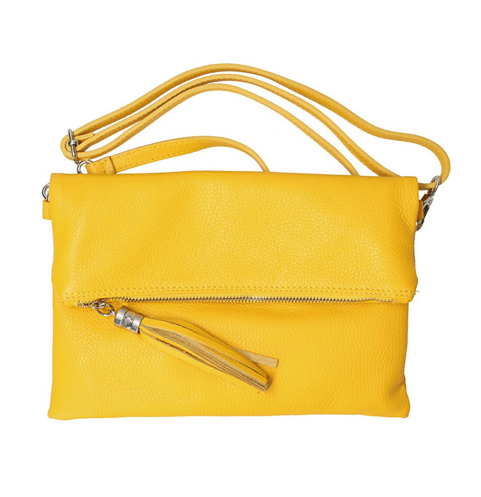 Bőr kézitáska 668 sárga