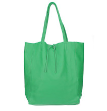 Bőrbevásárló kézitáska 396 zöld Készült Olaszországban