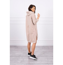 Ruha meghosszabbított hátsó és egy kapucnival MI9078 bézs