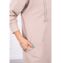 Ruha meghosszabbított hátsó és egy kapucnival MI9078 bézs