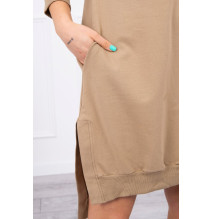 Ruha meghosszabbított hátsó és egy kapucnival MI9078 camel