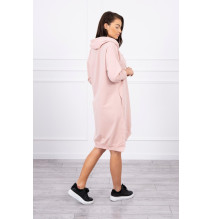Ruha meghosszabbított hátsó és egy kapucnival MI9078 por rózsaszín