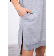 Ruha meghosszabbított hátsó és egy kapucnival MI9078 szürke