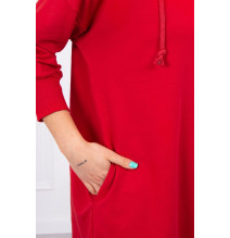 Ruha meghosszabbított hátsó és egy kapucnival MI9078 piros