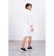 Ruha meghosszabbított hátsó és egy kapucnival MI9078 fehér