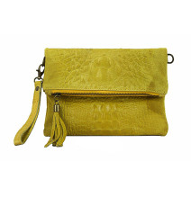 Bőr krokodil kézitáska 630 sárga