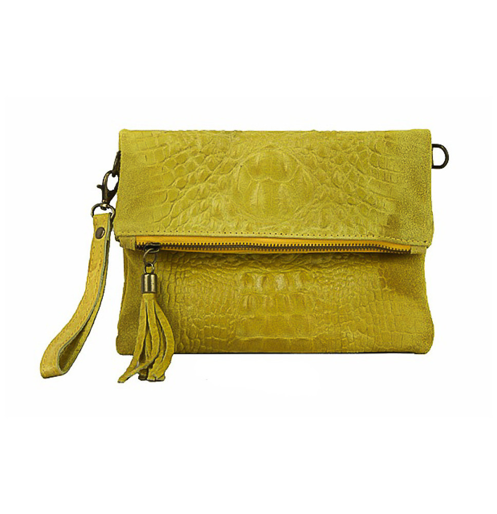 Bőr krokodil kézitáska 630 sárga