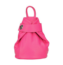 Bőr hátizsák 443 fukszia Made in Italy