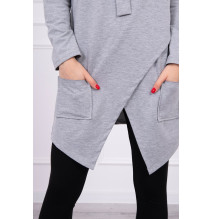 Nő tunika oversize MI0017 szürke