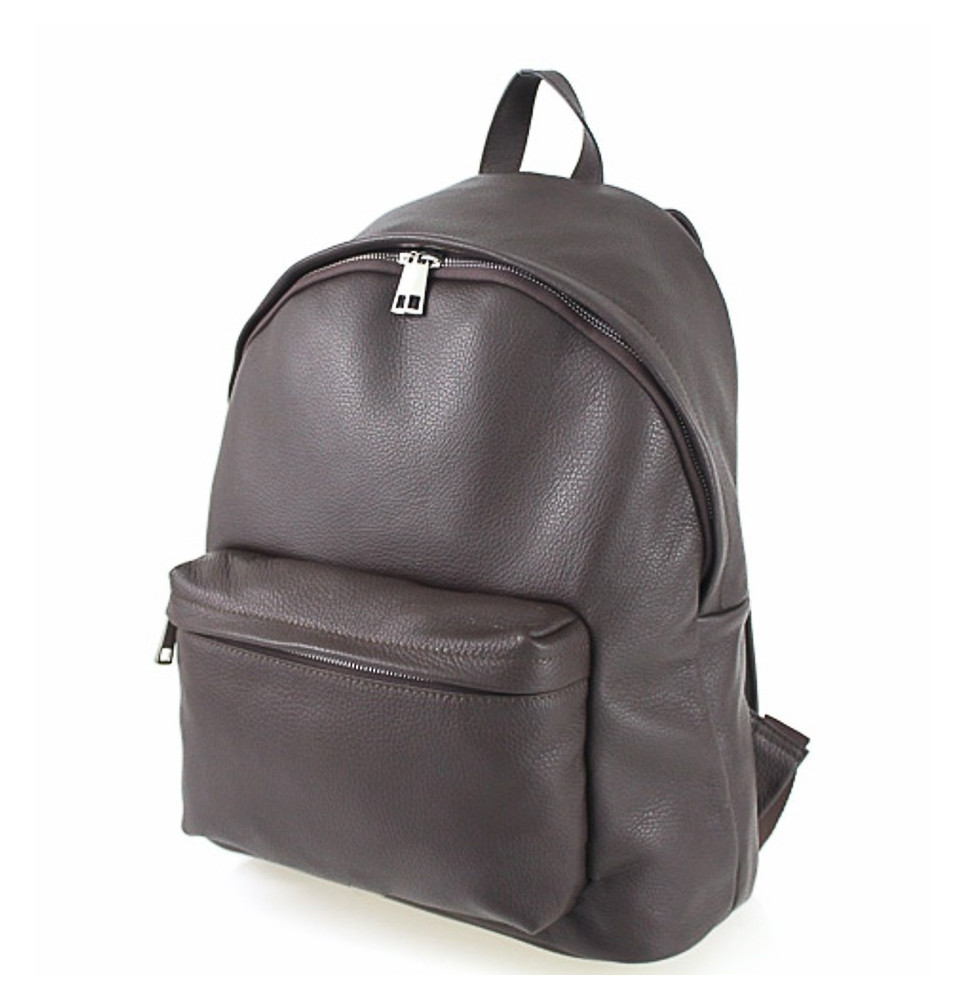 Bőr hátizsák MI410 sötétbarna Olaszországban