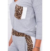 Női szett Párduc MI0068 szürke