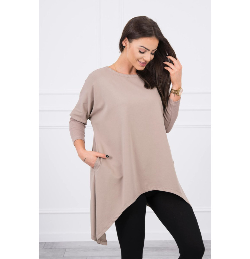 Női, megnövelt tunika MI8875 sötét bézs