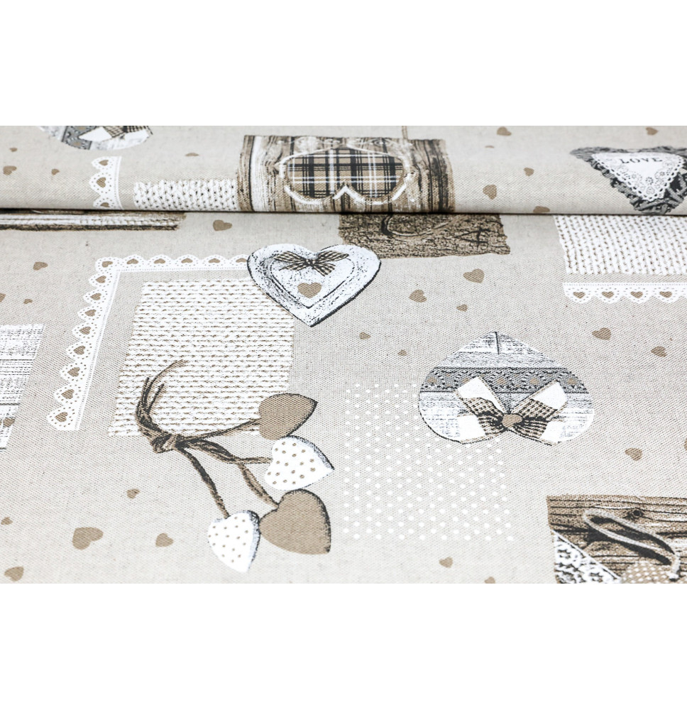 Anyag szürke-barna szívvel